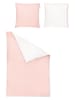 Irisette Satin-Bettwäsche-Set in Rosa/ Weiß