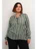 KAFFE curve Blouse donkergroen/wit