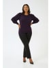 KAFFE curve Trui auberginekleurig