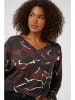 KAFFE curve Blouse bordeaux/zwart