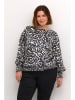 KAFFE curve Blouse zwart/crème