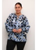 KAFFE curve Blouse donkerblauw/lichtblauw