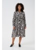 KAFFE curve Sukienka w kolorze czarno-kremowym
