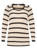 KAFFE curve Sweter "Celina" w kolorze czarno-kremowym