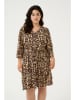 KAFFE curve Jurk beige/zwart