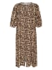KAFFE curve Sukienka w kolorze beżowo-czarnym