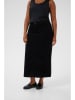 KAFFE curve Spódnica sztruksowa w kolorze czarnym