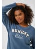 KAFFE curve Sweatshirt "Eliza" in Hellblau