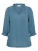 KAFFE curve Blouse "Kiv" lichtblauw