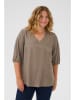 KAFFE curve Blouse "Ada" taupe