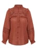 KAFFE curve Bluse "Jessa" in Hellbraun