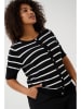 KAFFE curve Cardigan in Schwarz/ Weiß