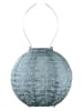 Lumiz LED-Solarlaterne ''Folia Rond'' in Blaugrau - Ø 20 cm