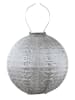 Lumiz LED-Solarlaterne ''Lace Rond'' in Silber - Ø 30 cm