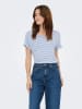 JDY Shirt "Sissy" in Weiß/ Blau