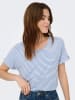 JDY Shirt "Sissy" in Weiß/ Blau