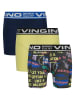 Vingino 3er-Set: Boxershorts in Dunkelblau/ Gelb