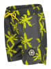 Vingino Badeshorts in Anthrazit/ Gelb
