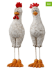 GILDE 2er-Set: Dekofiguren "Rooster" in Bunt - (B)4 x (H)15 x (T)5,5 cm