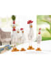 GILDE 2er-Set: Dekofiguren "Rooster" in Bunt - (B)4 x (H)15 x (T)5,5 cm