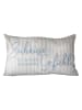 GILDE Kissen "Living" in Beige/ Hellblau - (L)30 x (B)50 cm