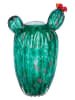 GILDE Vase "Kaktusblüte" in Grün - (B)20 x (H)26 x (T)11 cm