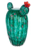 GILDE Vase "Kaktusblüte" in Grün - (B)20 x (H)26 x (T)11 cm