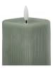 GILDE Świeca LED "Riffle" w kolorze zielonym - 8,5 x 10 x 6 cm