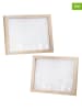 GILDE 2er-Set: Bilderrahmen "Blütezeit / Familie'' in Beige - (L)19,5 x (B)24,5 cm