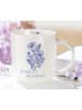 GILDE 2er-Set: Jumbotassen "Blumenstrauß" in Weiß/ Blau - 380 ml