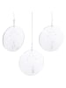 GILDE 3er-Ser: Dekohänger "Moments" in Weiß - Ø 12 cm