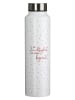 GILDE Trinkflasche "Leichtigkeit" in Weiß - (H)27 x Ø 6,5 cm
