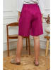 Joséfine Leinen-Bermudas "Alafolie" in Pink