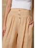 Fleur de Lin Lniane spodnie "Kendra" w kolorze beżowym