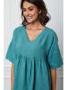 Fleur de Lin Linnen jurk "Etsy" turquoise