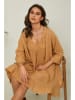 La Compagnie Du Lin Leinen-Kleid "Jasmine" in Camel