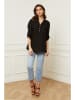 Fleur de Lin Leinen-Bluse "Bjorg" in Schwarz
