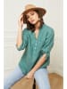 Fleur de Lin Lniana bluzka "Bjorg" w kolorze zielonym