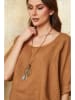 La Compagnie Du Lin Leinenshirt "Calane" in Camel