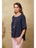 La Compagnie Du Lin Linnen shirt "Calane" donkerblauw