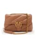 Pinko Leren schoudertas lichtbruin - (B)27 x (H)19 x (D)11 cm