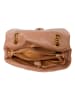Pinko Skórzana torebka w kolorze jasnobrązowym - 27 x 19 x 11 cm