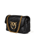 Pinko Leren schoudertas zwart - (B)21 x (H)15 x (D)10 cm