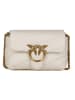Pinko Skórzana torebka w kolorze kremowym - 18 x 13 x 6,5 cm