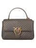 Pinko Leder-Henkeltasche in Grau - (B)34 x (H)22 x (T)13 cm