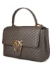 Pinko Leren handtas grijs - (B)34 x (H)22 x (D)13 cm