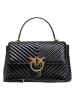 Pinko Leren handtas zwart - (B)34 x (H)22 x (D)13 cm