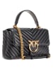 Pinko Leren schoudertas zwart - (B)26 x (H)17 x (D)8 cm