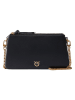 Pinko Skórzana torebka w kolorze czarnym - 22 x 12 x 2,5 cm