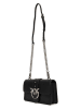 Pinko Leder-Umhängetasche in Schwarz - (B)21 x (H)13 x (T)7 cm